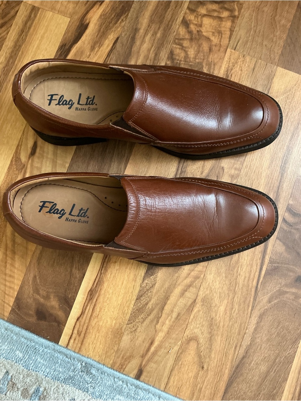 Flag Ltd. Men's Tan Leather Slip-On Loafers